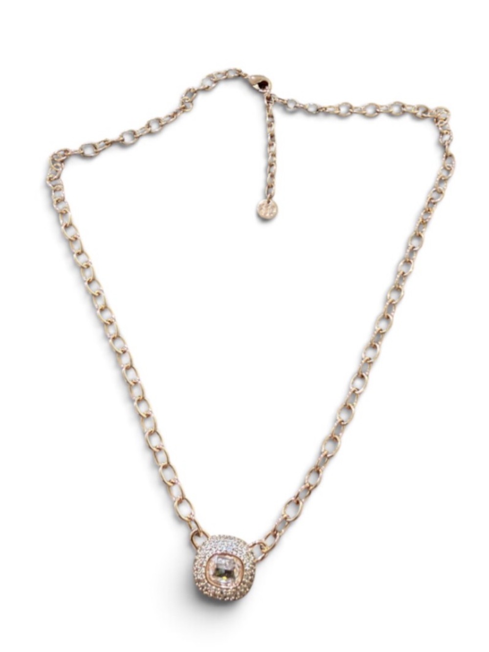 Gold-Tone Pave Crystal Station Necklace - Timeless Shine